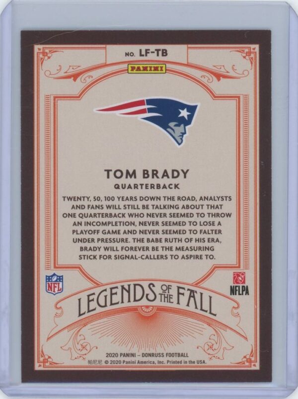 2020 Panini Donruss Tom Brady - Image 2