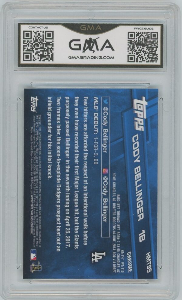 2017 Topps Chrome Cody Bellinger Update Rookie Debut - Image 2