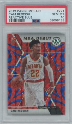 2019 Panini Mosaic Cam Reddish Reactive Blue Rookie