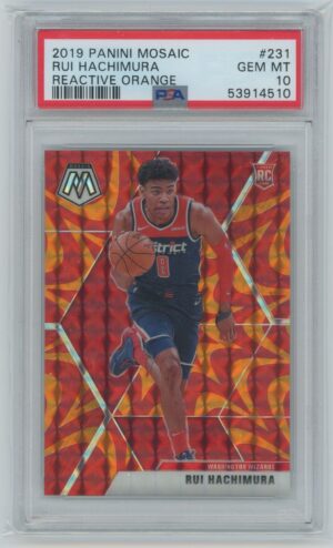 2019 Panini Mosaic Rui Hachimura Reactive Orange Rookie