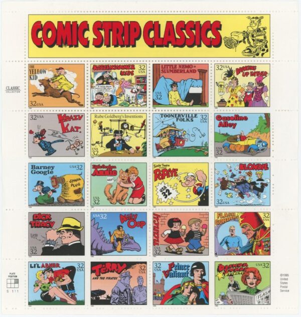 1995 King Features Comic Strip Classics Stamps
