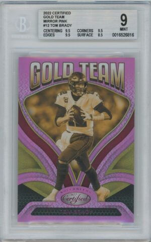 2022 Panini Tom Brady Certified Gold Team Mirror Pink