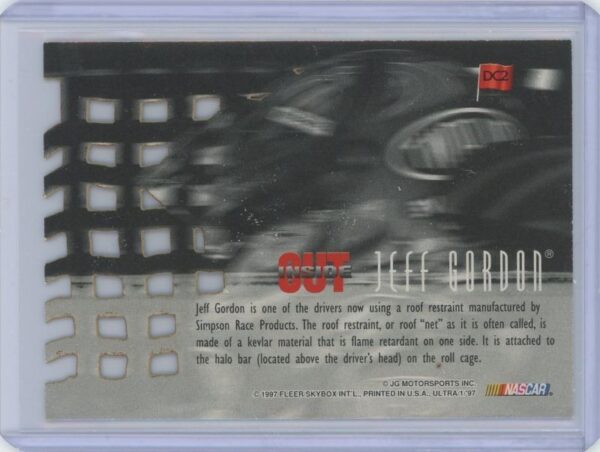 1997 Fleer Ultra Die Cut Jeff Gordon - Image 2