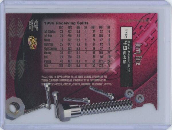 1997 Topps Stadium Club Jerry Rice - Image 2