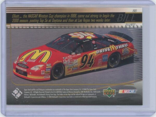2000 Upper Deck Bill Elliott - Image 2
