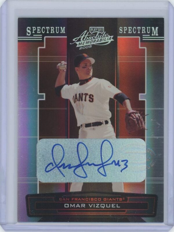 2005 Donruss Playoff Absolute Spectrum Omar Vizquel Auto