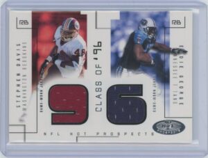 2002 Fleer Stephen Davis & Eddie George Game Worn Patches