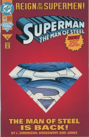 1993 Superman, The Man Of Steel with Bonus Poster
